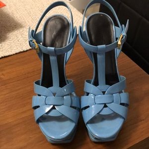 YSL tributes  patent baby blue